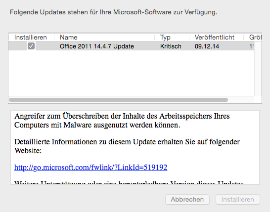 microsoft office for mac 2011 14.4.9 update